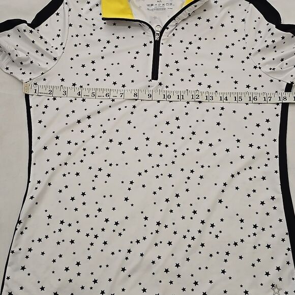 LOHLA SPORT Stellar Pattern Zip-Up Golf Shirt M/L - Picture 4 of 7